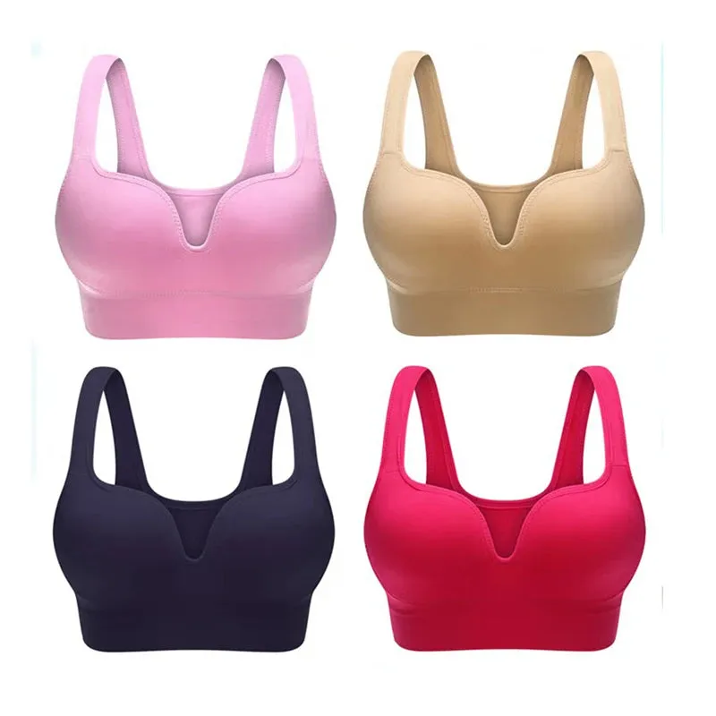 Trendy Yoga Padded  Workout Wireless Push Up Bra