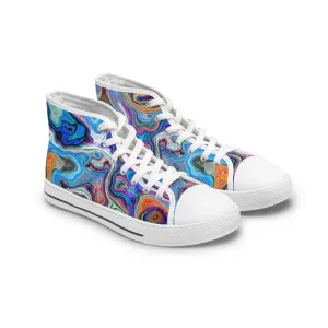 Trippy Liquid - Inovax Women's Hight Top Sneakers