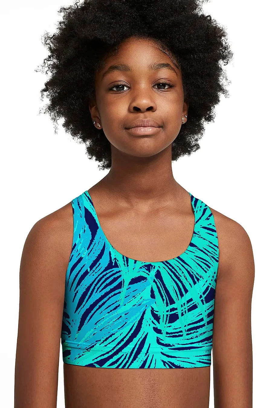 Tropical Dream Stella Seamless Racerback Sports Bra Crop Top - Kids