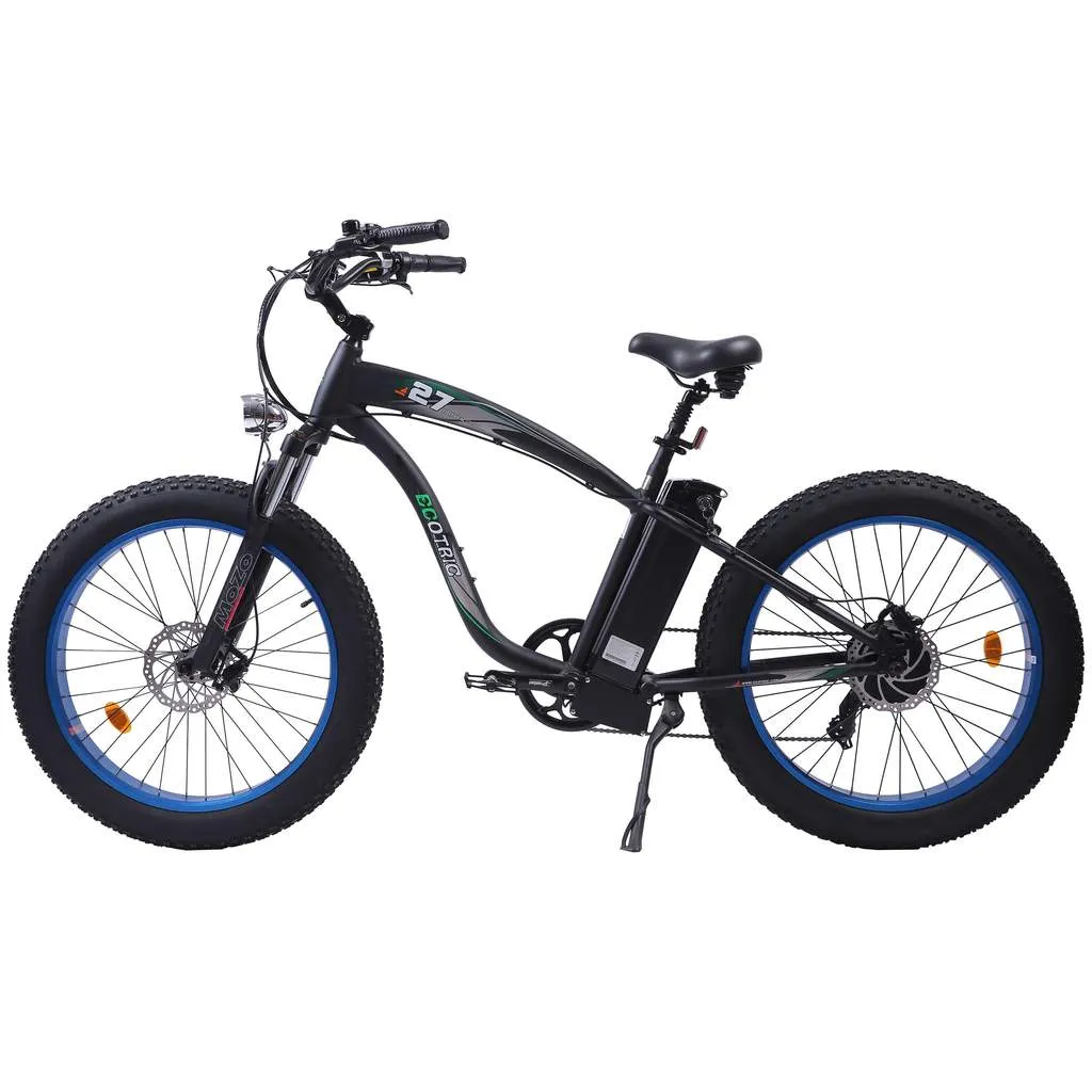 UL Certified Ecotric Hammer 48V 750W Beach Snow  Fat Tire Electric Bike