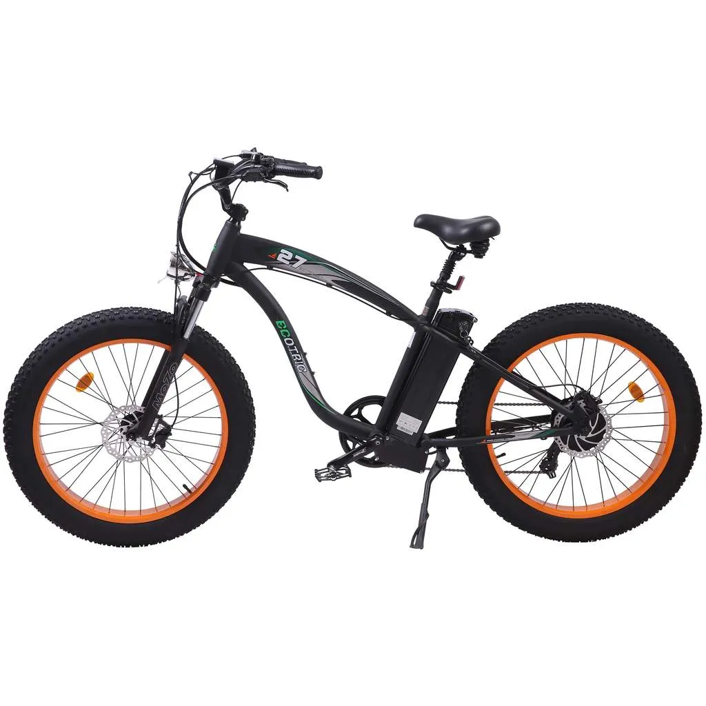 UL Certified Ecotric Hammer 48V 750W Beach Snow  Fat Tire Electric Bike