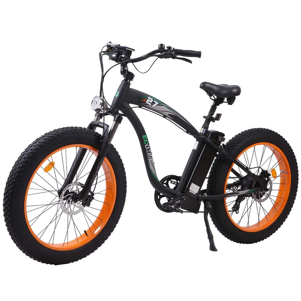 UL Certified Ecotric Hammer 48V 750W Beach Snow  Fat Tire Electric Bike