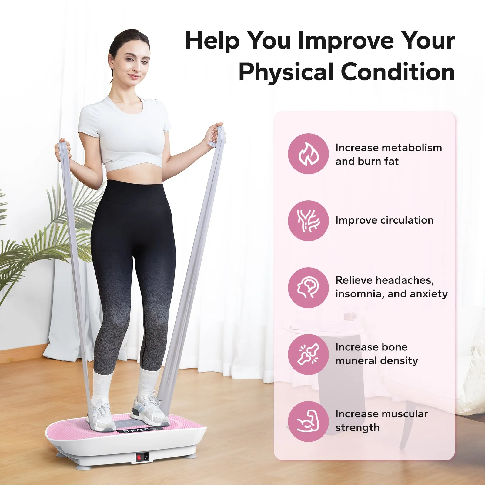 Whole Body Vibration Plate-Pink