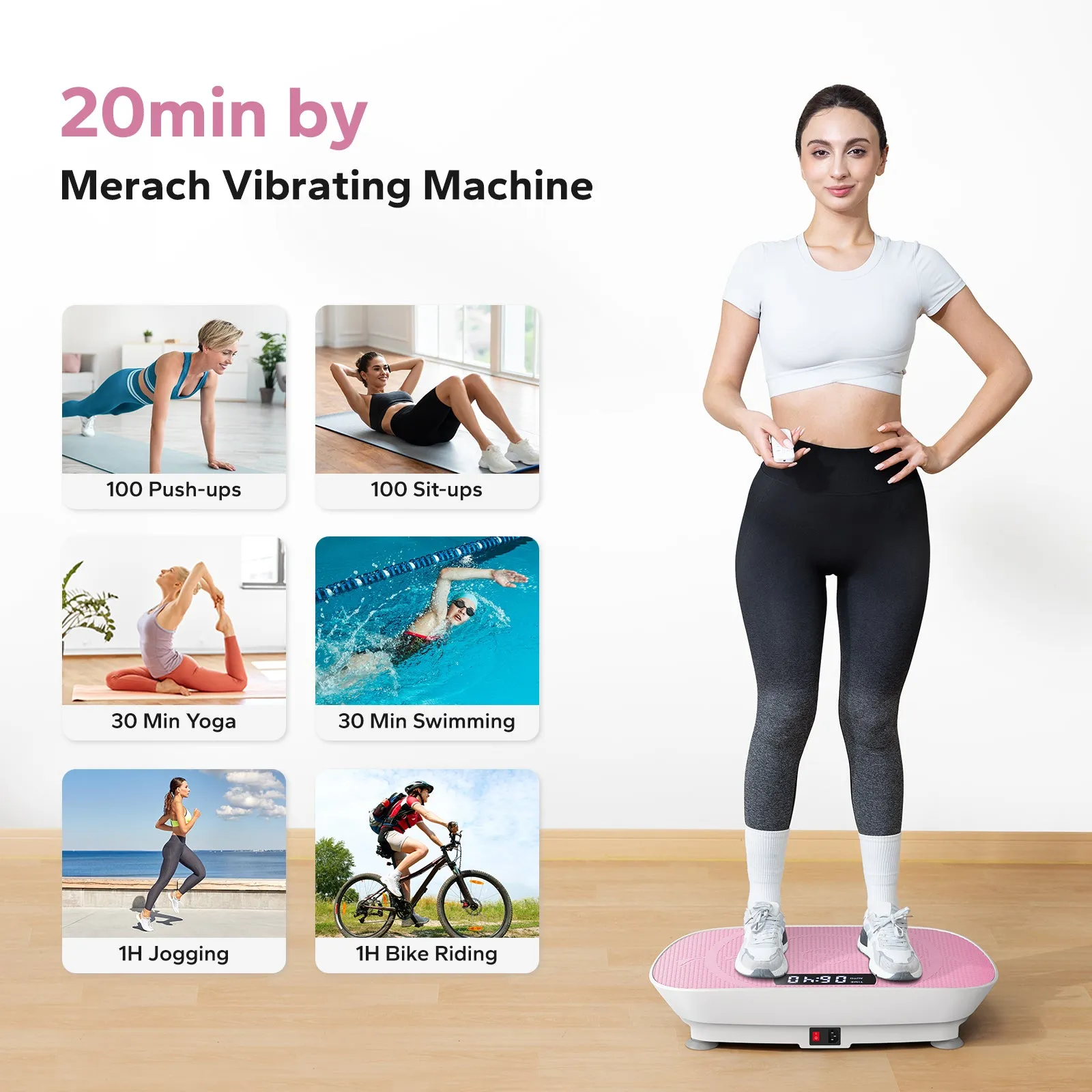 Whole Body Vibration Plate-Pink