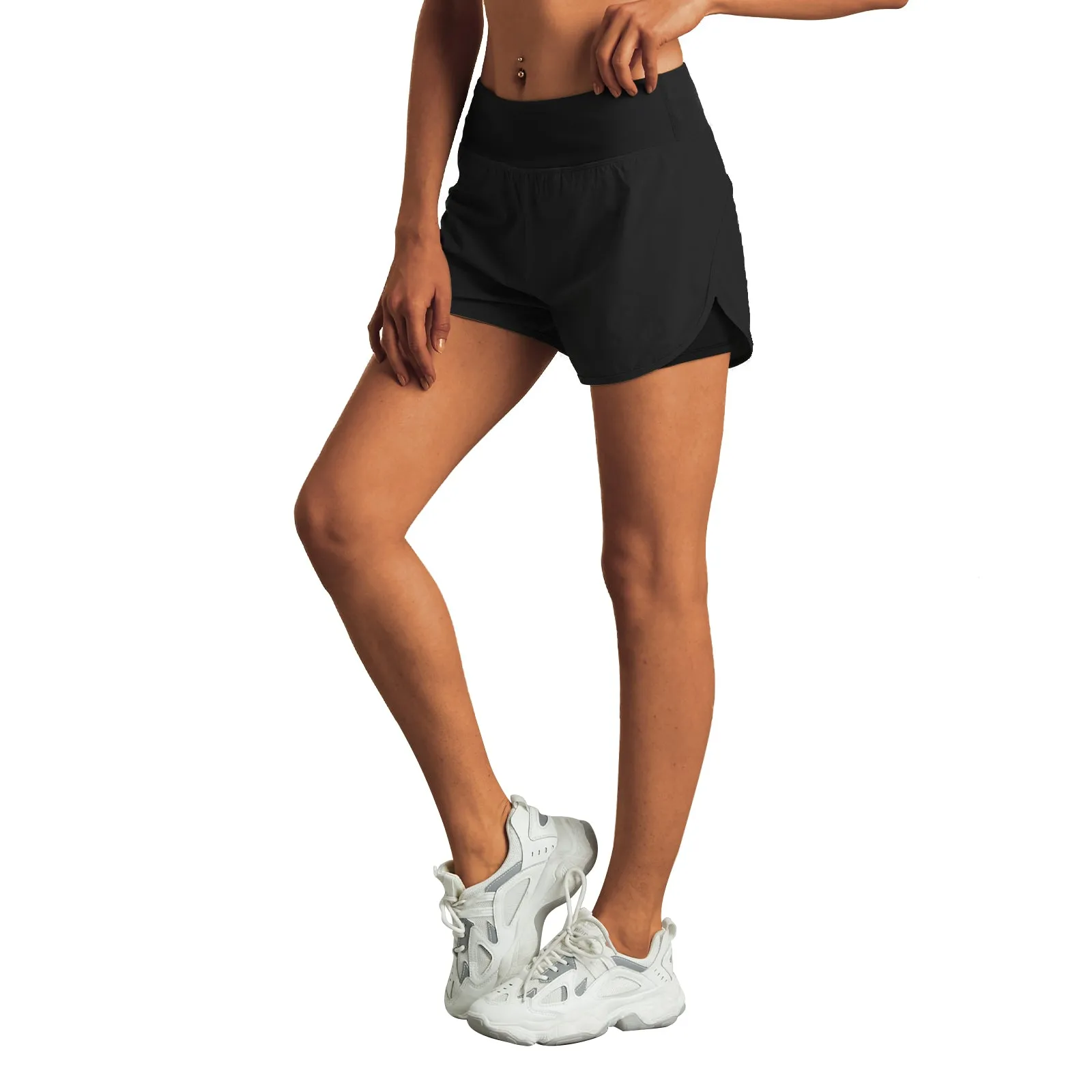 Women's High Waisted Running Shorts with Phone Pockets