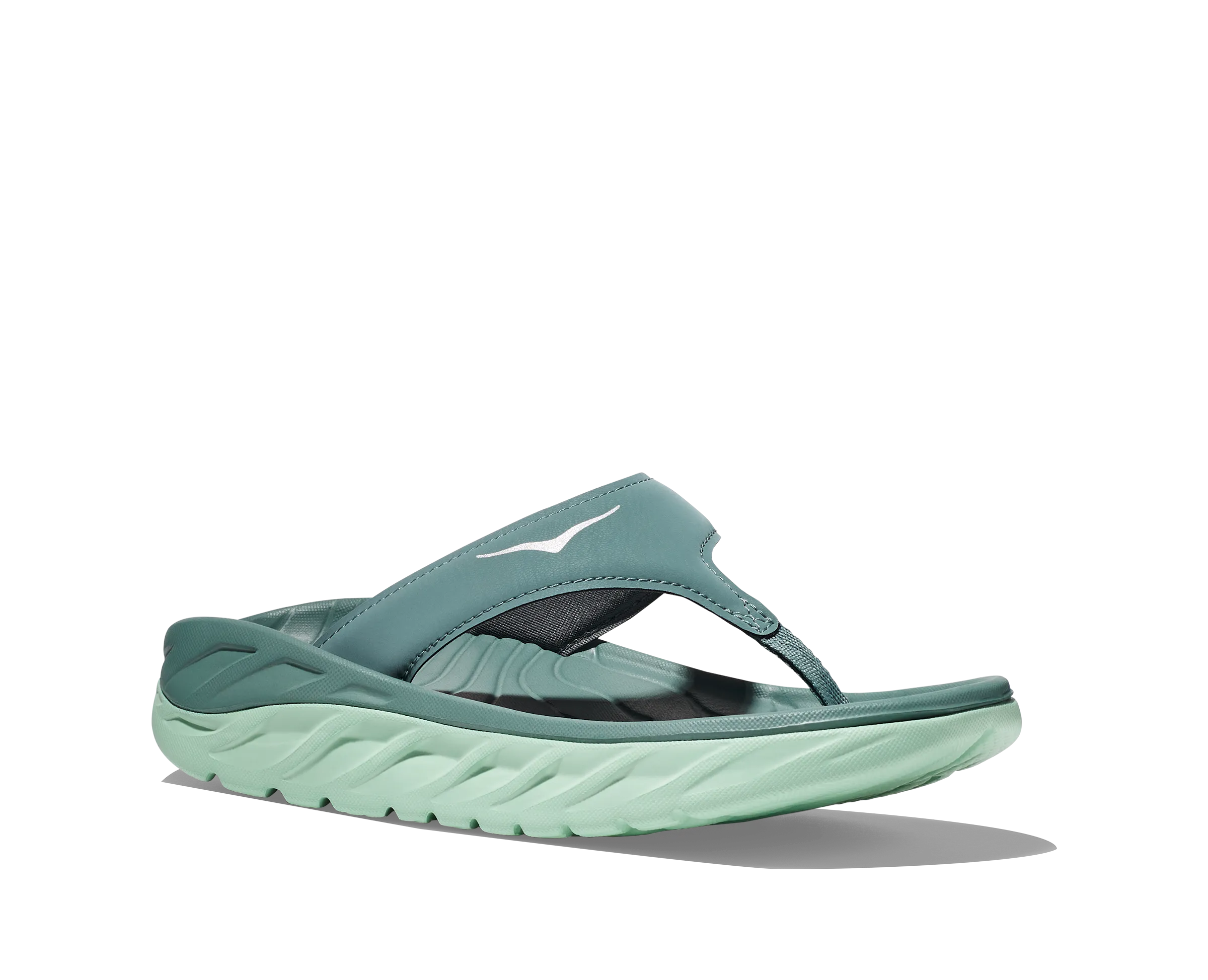 Women's Hoka Ora Recovery Flip Color: Trellis/Mist Green