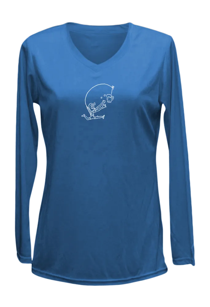 Women's Reflective Long Sleeve Shirt - Drinker with a Running Problem