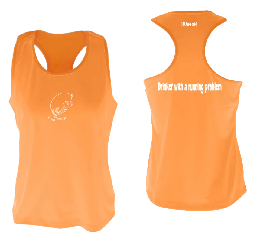 Women's Reflective Tank Top - Drinker with a Running Problem