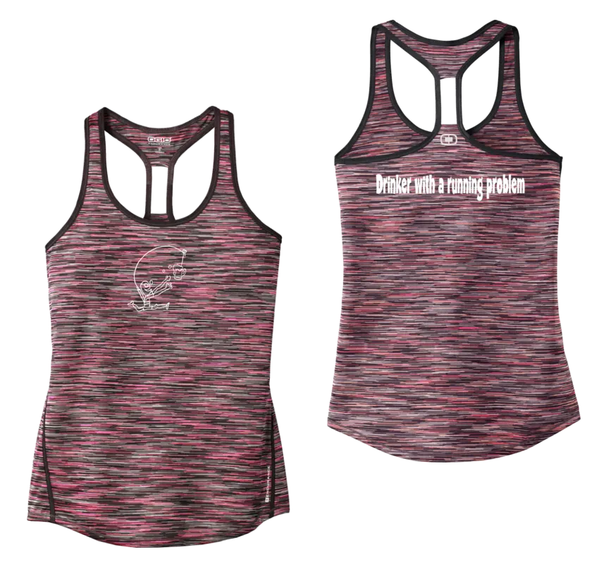 Women's Reflective Tank Top - Drinker with a Running Problem