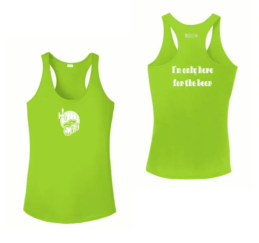 Women's Reflective Tank Top - I'm Only Here For The Beer