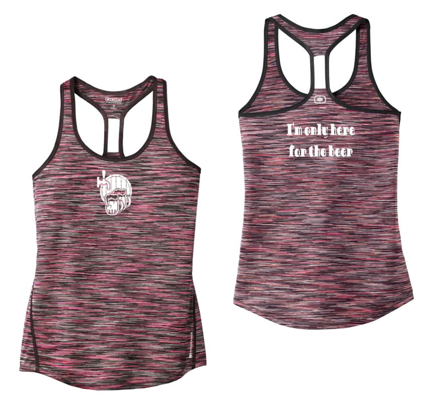 Women's Reflective Tank Top - I'm Only Here For The Beer