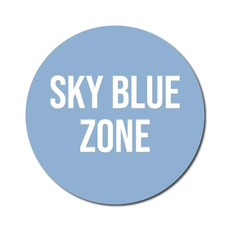 Zone Colours, Vinyl Circular Sticker, 10 pack – 105mm and 300mm, Various Colours Available